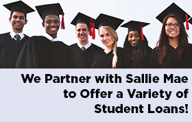 We partner with Sallie Mae to offer a variety of student loans