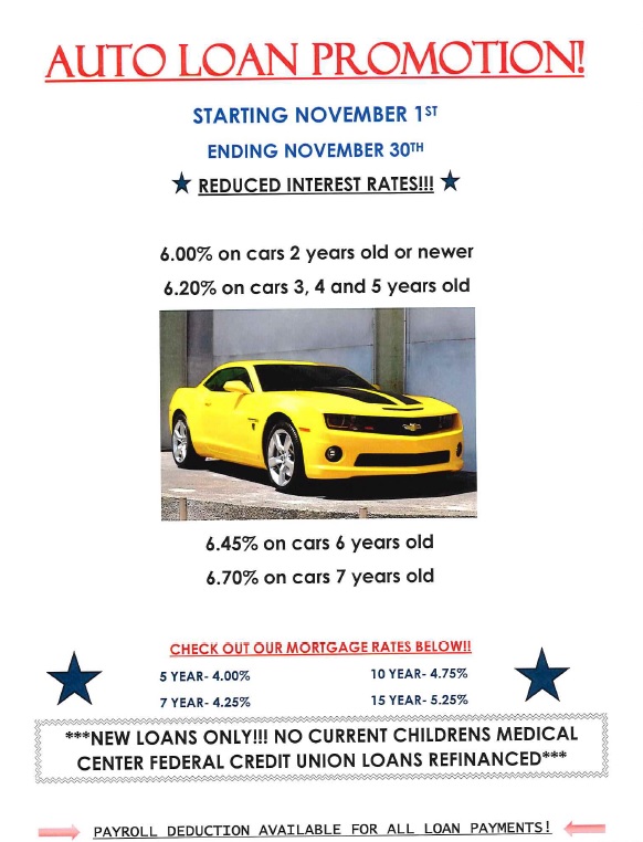 Nov Auto Loan Promo